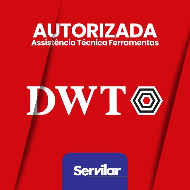 Banner com o logotipo da DWT e Servilar, destacando Assistência Técnica Autorizada DWT em Tubarão SC.