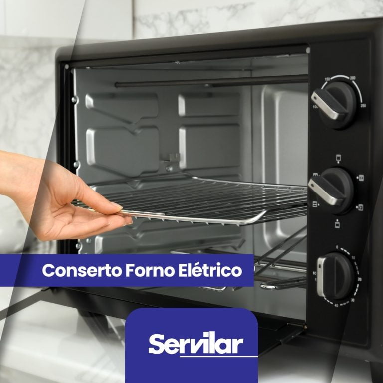Conserto forno elétrico realizado pela Servilar em Tubarão, com foco no reparo e manutenção de fornos elétricos.